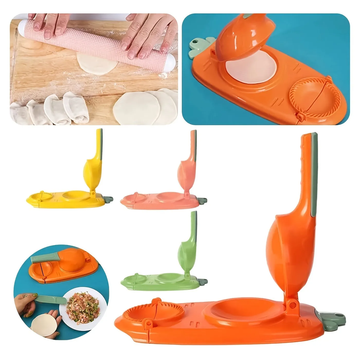 1-Piece 10"/9" 2-in-1 Dumpling Maker