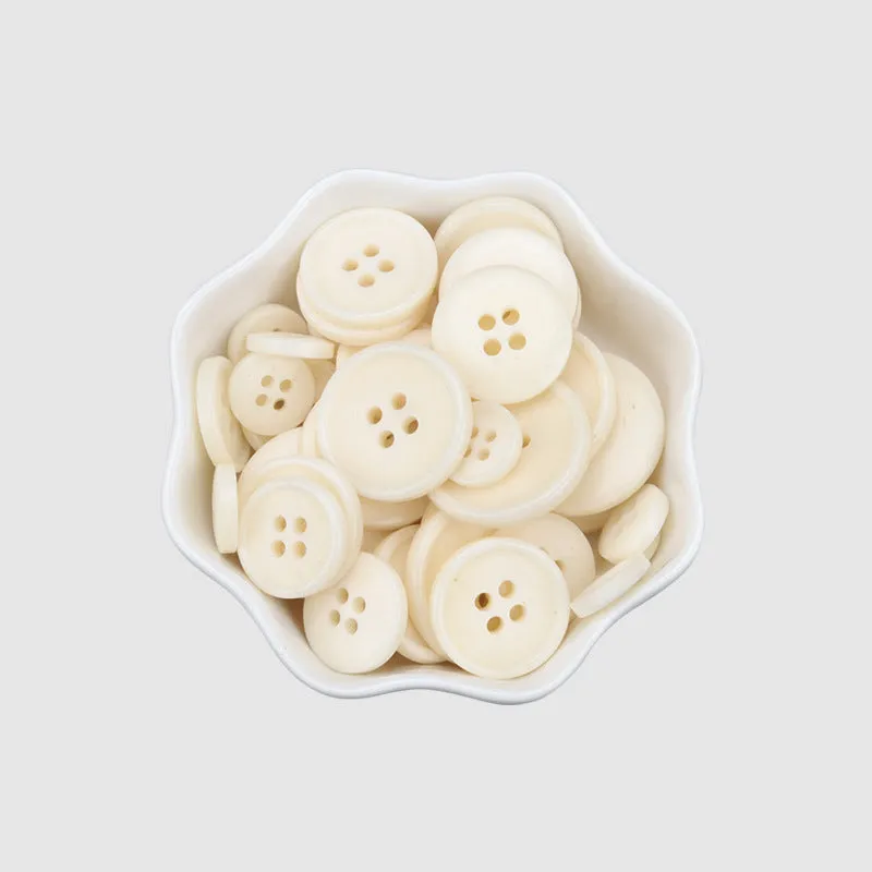 11.5-23mm Vintage Natural Bone Buttons for Sweaters Coats 25 Pack