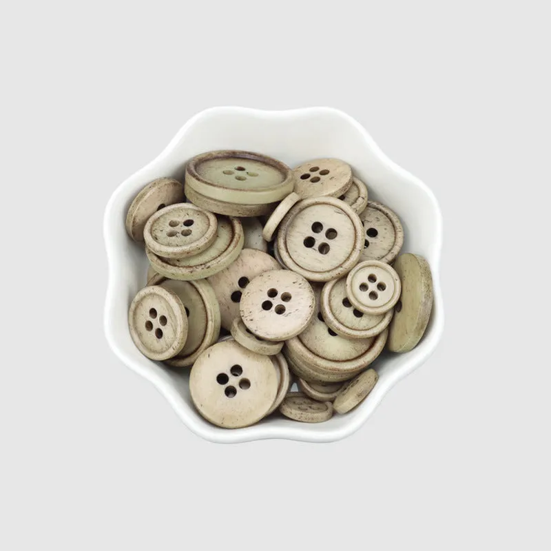 11.5-23mm Vintage Natural Bone Buttons for Sweaters Coats 25 Pack