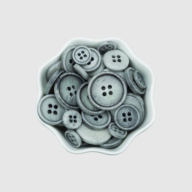 11.5-23mm Vintage Natural Bone Buttons for Sweaters Coats 25 Pack