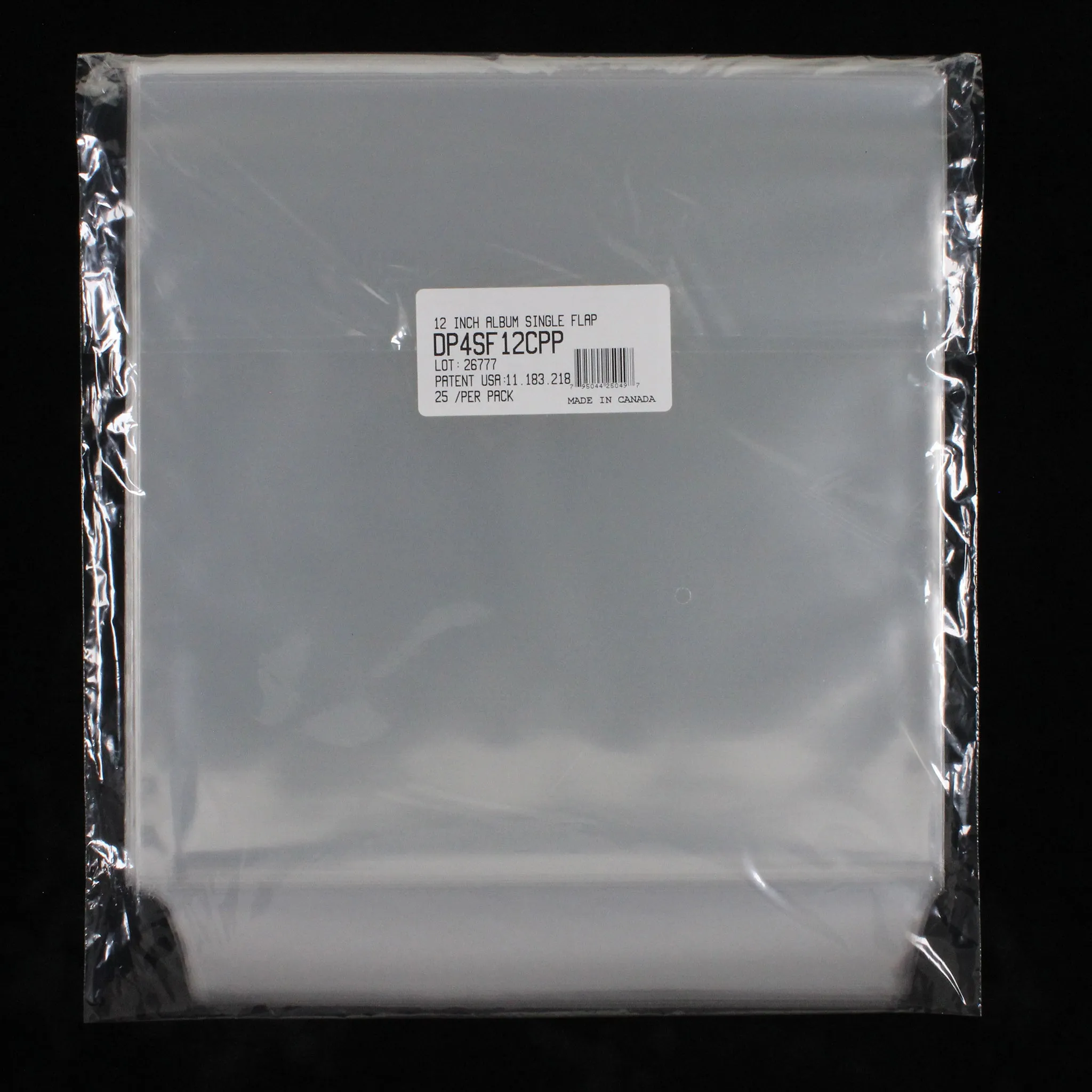 12" Dual Pocket Outer Sleeves w/ One Flap - 4mil (25 pack)