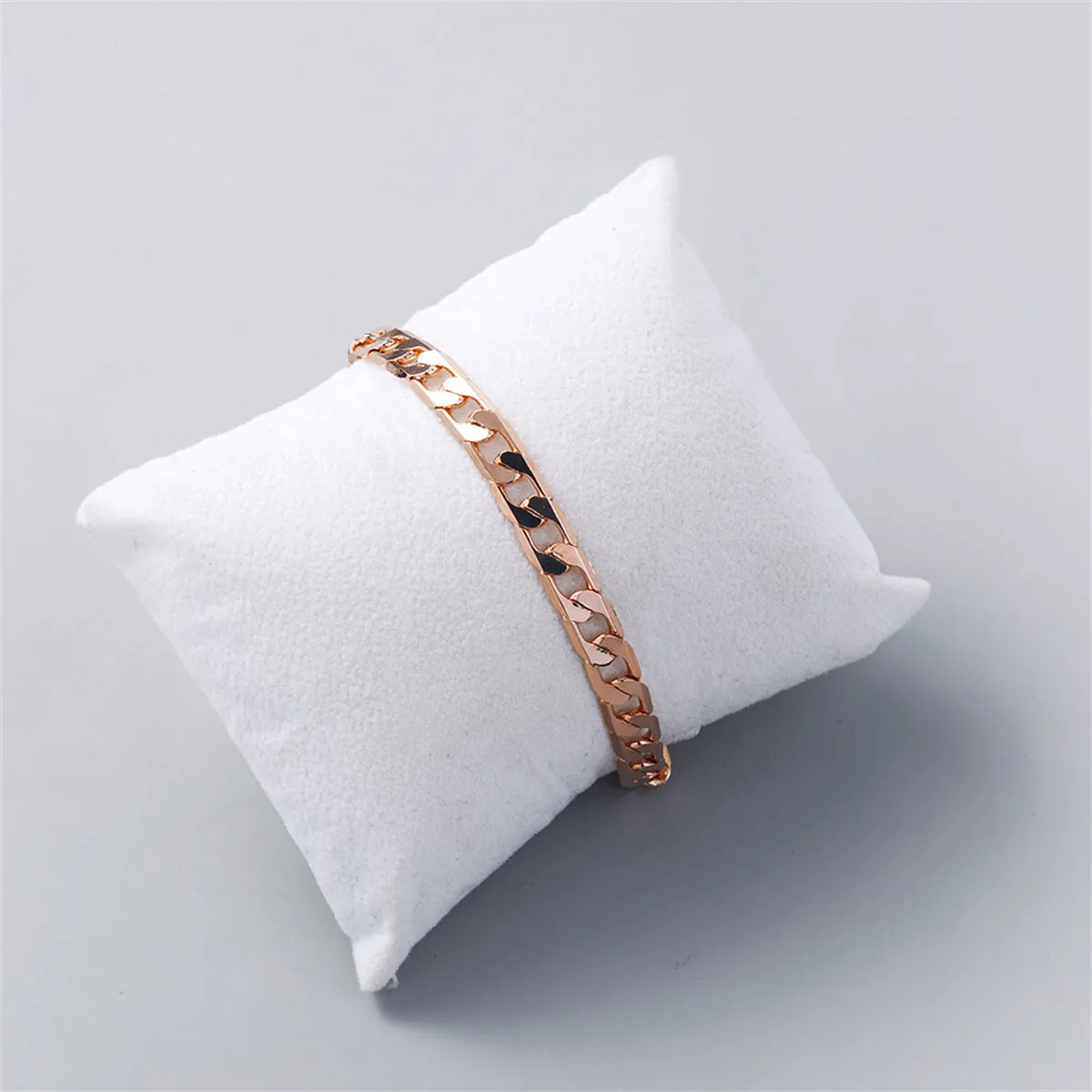 18K Rose Gold-Plated Curb Chain Bracelet