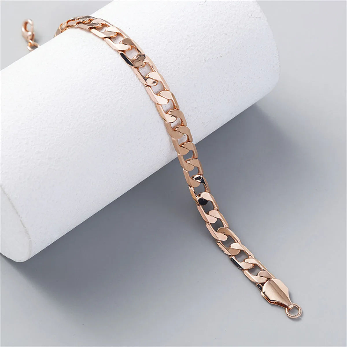 18K Rose Gold-Plated Curb Chain Bracelet