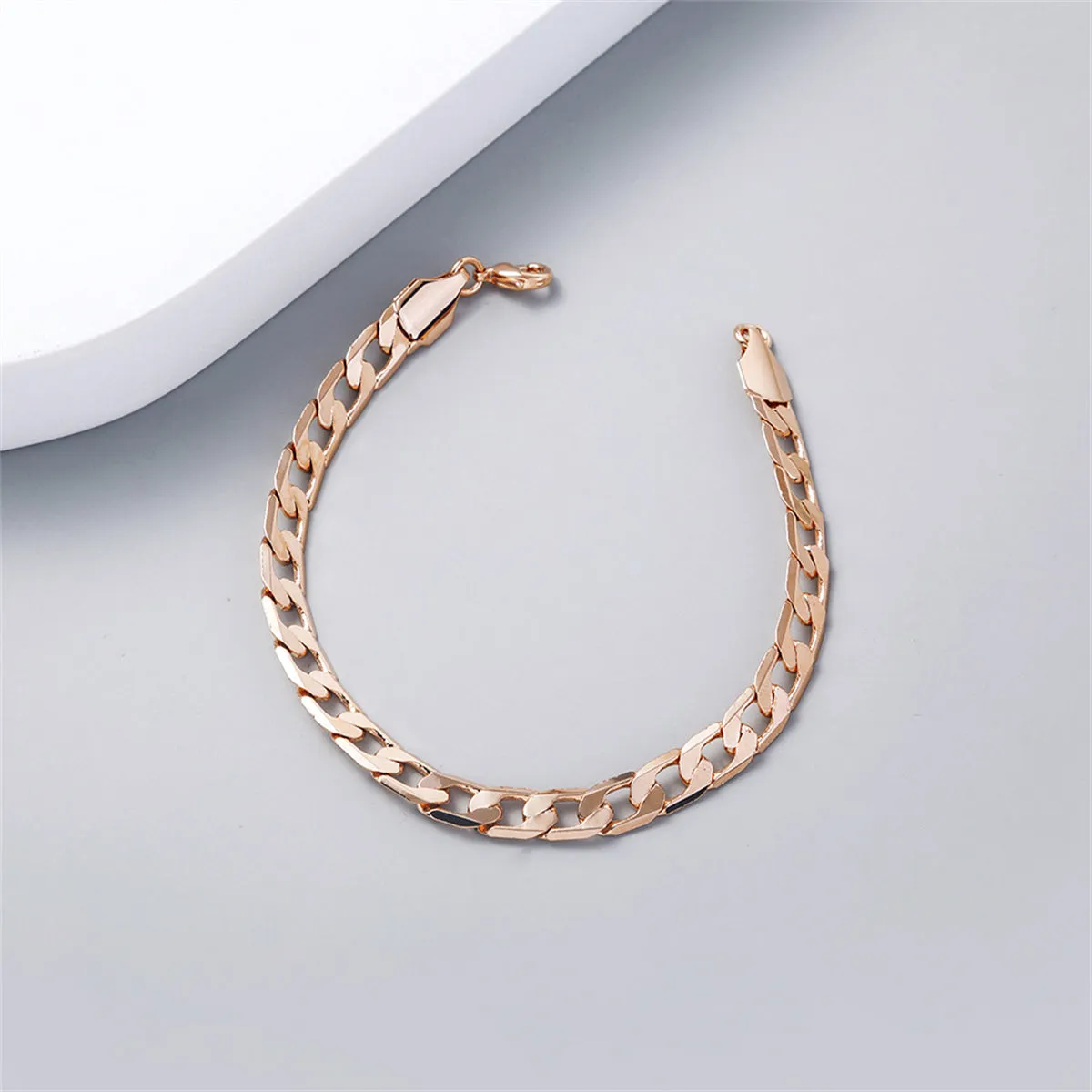 18K Rose Gold-Plated Curb Chain Bracelet