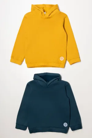 2 Pack Hoodies Yellow And Blue