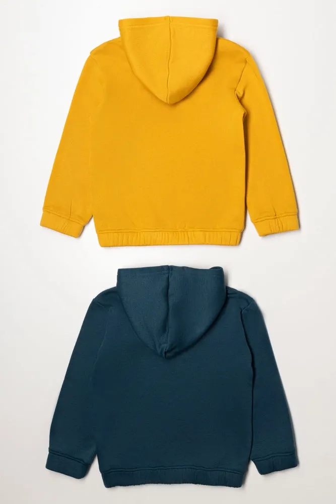 2 Pack Hoodies Yellow And Blue