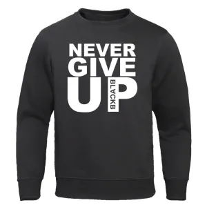 2022 Autumn Winter Men Casual Hoodie You'll Never Walk Alone Never Give Up Sweatshirts Mens Hoodies Fleece Pullovers Streetwear
