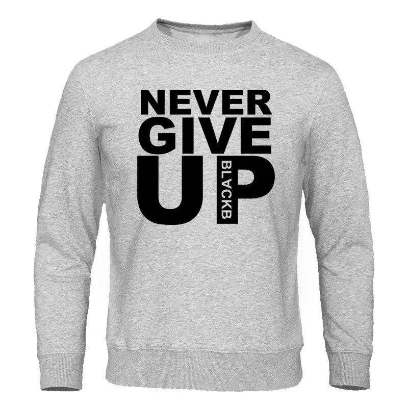 2022 Autumn Winter Men Casual Hoodie You'll Never Walk Alone Never Give Up Sweatshirts Mens Hoodies Fleece Pullovers Streetwear
