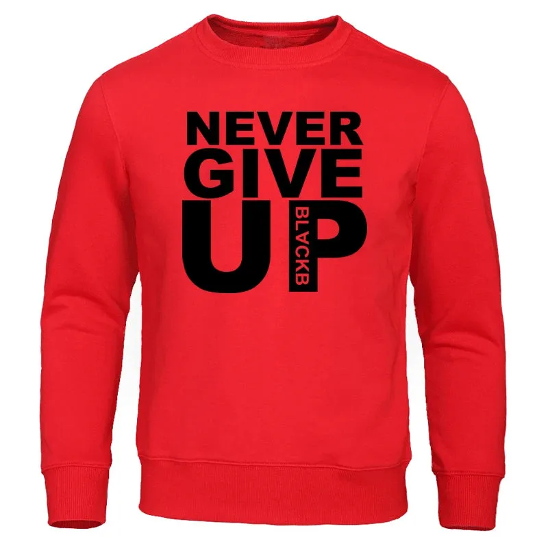 2022 Autumn Winter Men Casual Hoodie You'll Never Walk Alone Never Give Up Sweatshirts Mens Hoodies Fleece Pullovers Streetwear