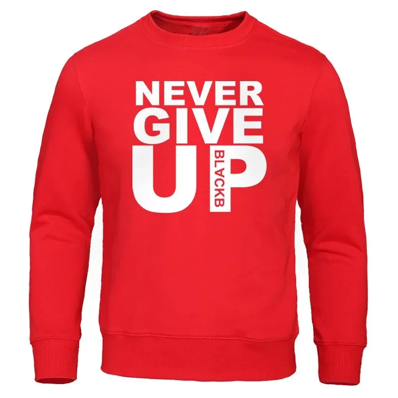 2022 Autumn Winter Men Casual Hoodie You'll Never Walk Alone Never Give Up Sweatshirts Mens Hoodies Fleece Pullovers Streetwear