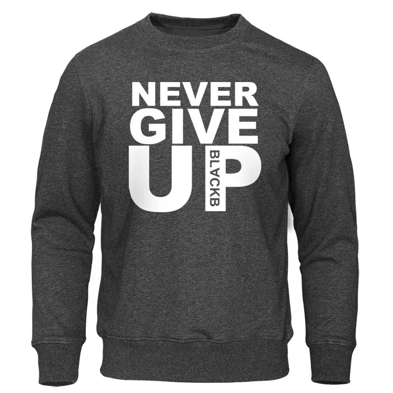 2022 Autumn Winter Men Casual Hoodie You'll Never Walk Alone Never Give Up Sweatshirts Mens Hoodies Fleece Pullovers Streetwear
