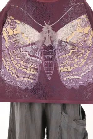 2266C Square Pullover Plum Rose Printed-Charaxes