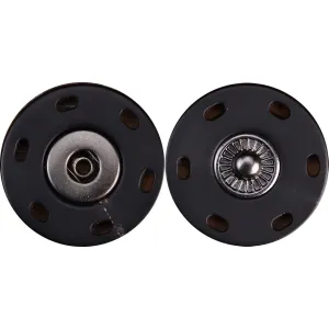 24-40L High-End Natural Black Genuine Horn Snap Buttons 3pcs