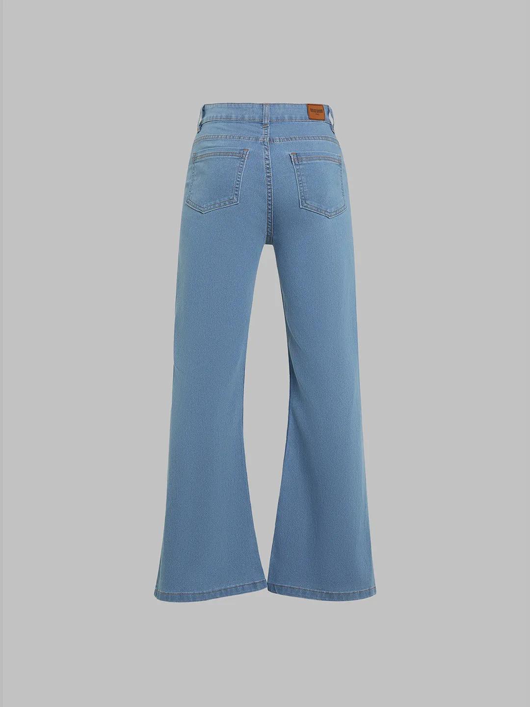 24/7 Comfort Light Blue Bootcut High-Rise Stretchable Denim Jeans