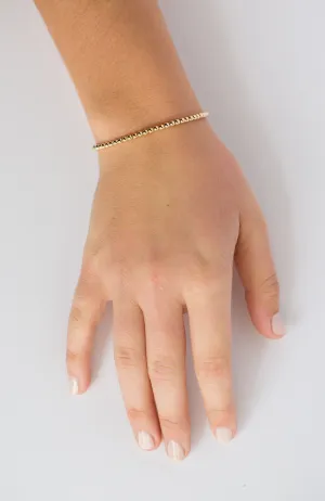 3mm 14k Yellow Gold Filled Bead Bracelet