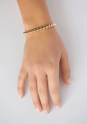 6mm 14k Yellow Gold Filled Bead Bracelet