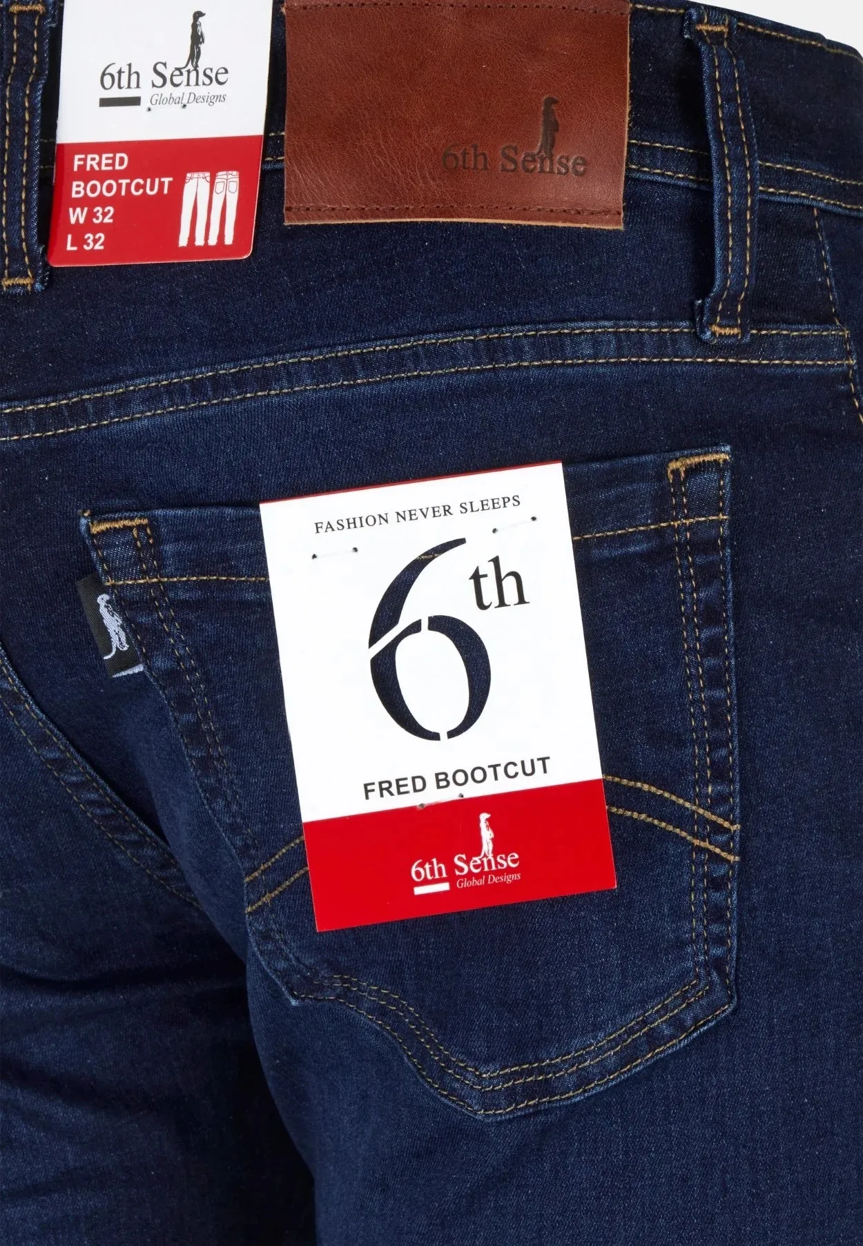6th Sense Fred Boot Cut Stretch Jeans - Prussian