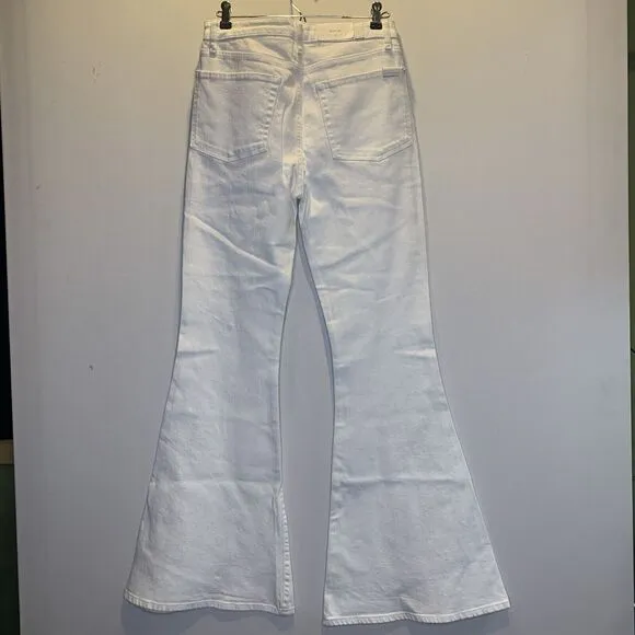 7 For All Mankind Mega Flare Jeans Womens 30 high Rise White
