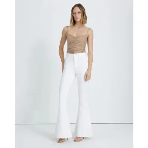 7 For All Mankind Mega Flare Jeans Womens 30 high Rise White