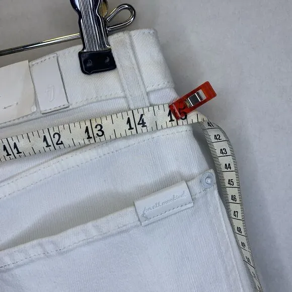 7 For All Mankind Mega Flare Jeans Womens 30 high Rise White