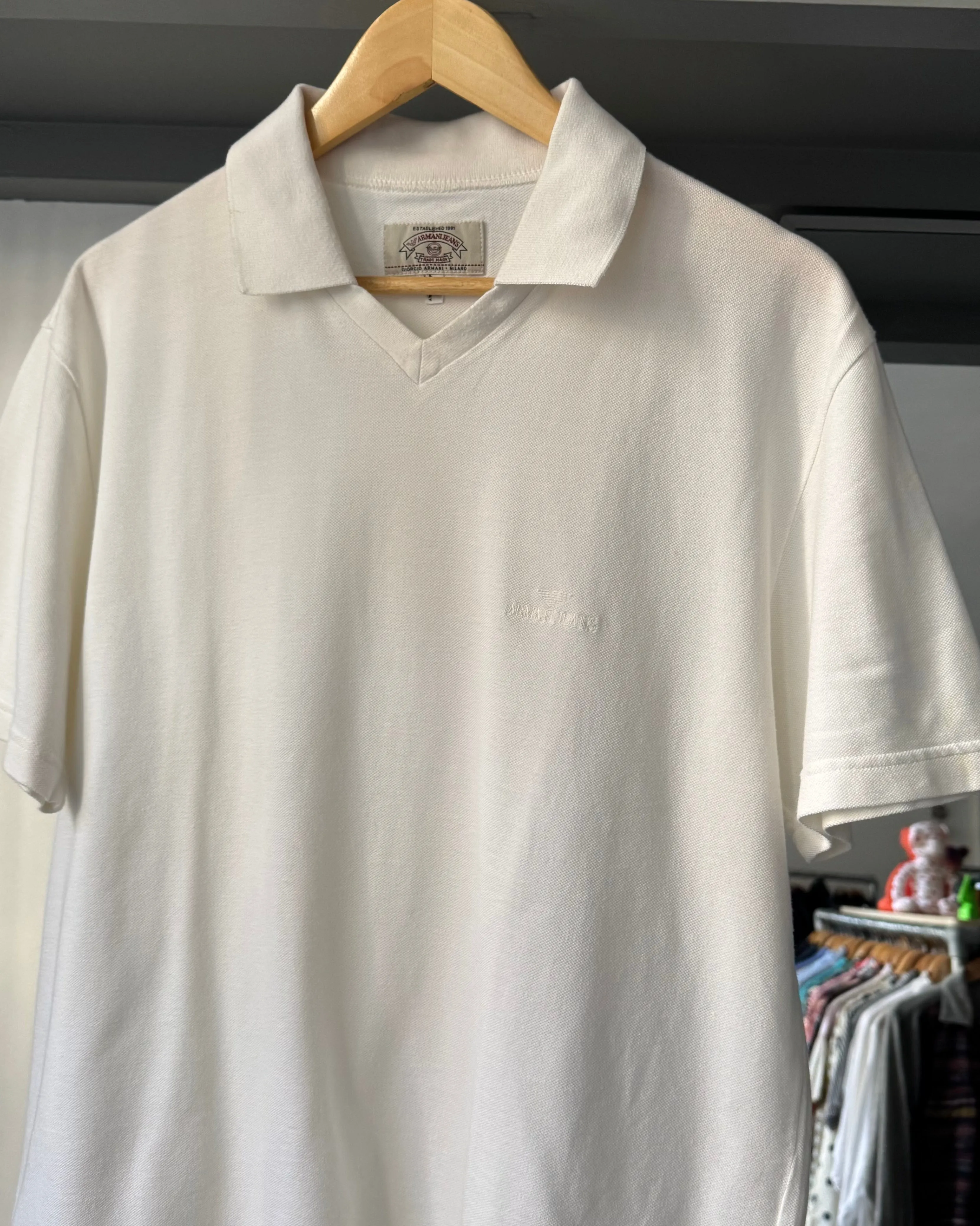 90s White Polo Shirt / Top (~M~)