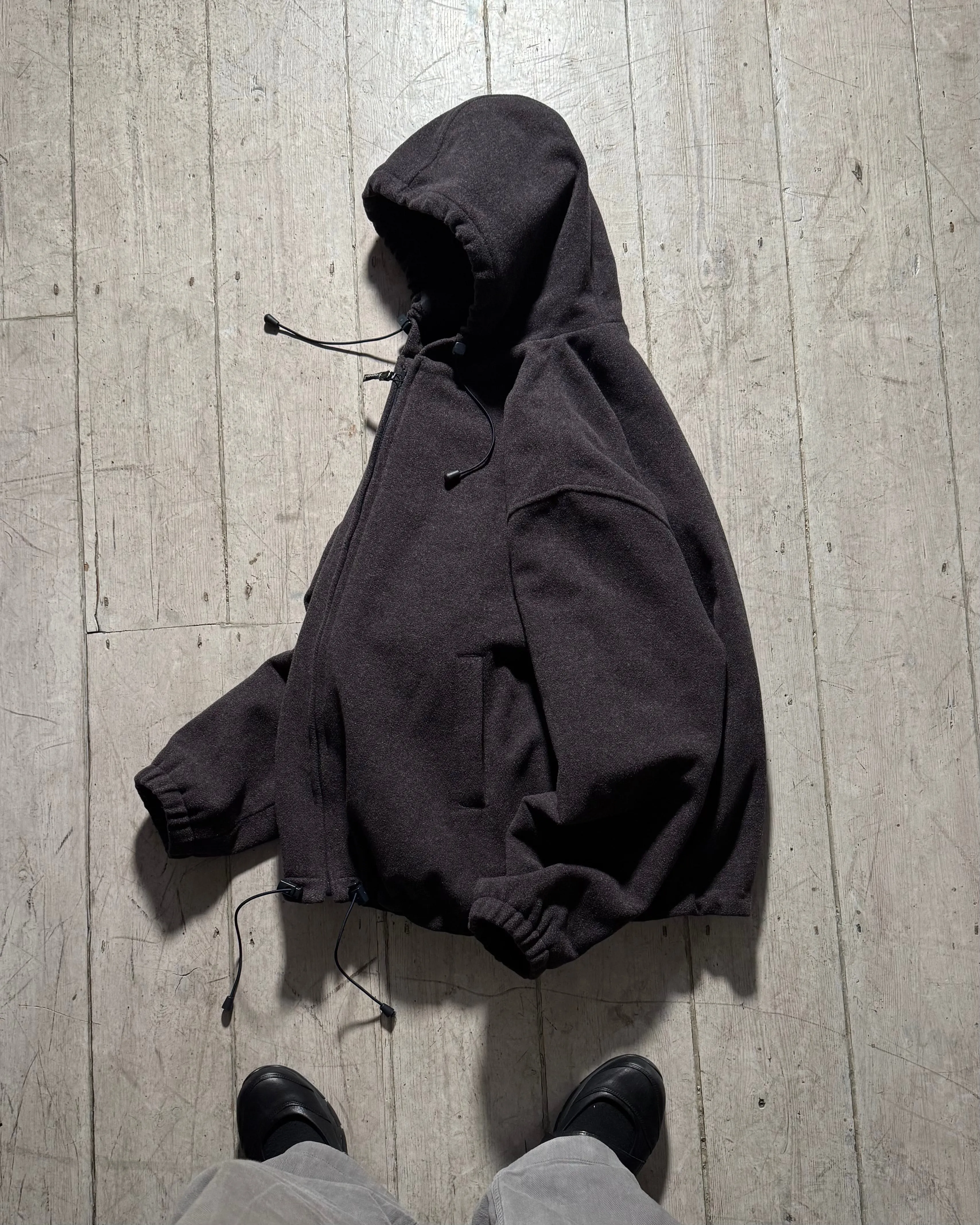 90s Wool Grey Quilted Zip Up Jacket (~L~)
