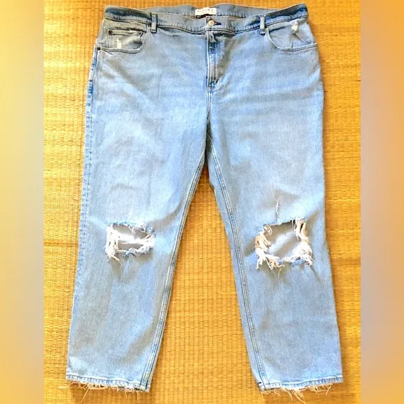 Abercrombie &amp; Fitch The '90s Straight Ultra High Rise Comfort Stretch Jean Sz 36