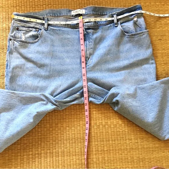 Abercrombie &amp; Fitch The '90s Straight Ultra High Rise Comfort Stretch Jean Sz 36