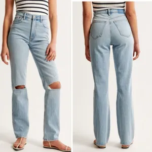 Abercrombie &amp; Fitch The '90s Straight Ultra High Rise Comfort Stretch Jean Sz 36