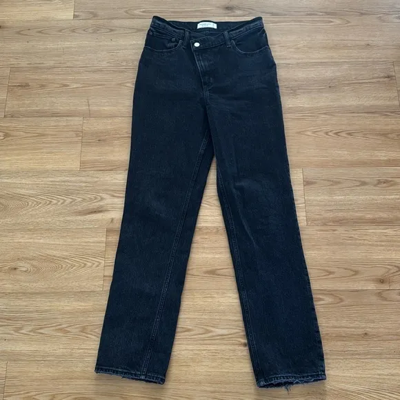 Abercrombie &amp; Fitch Womens The 90's Straight Ultra High Rise Jeans 28 Black