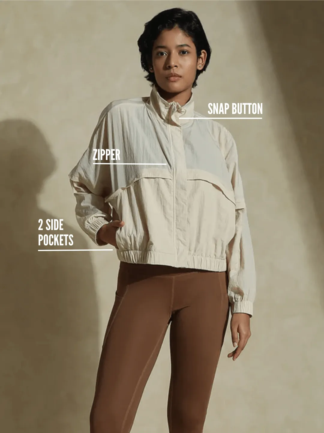AeroTraq Runner Jacket Beige