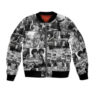African Bomber Jacket Black Power Images DT02