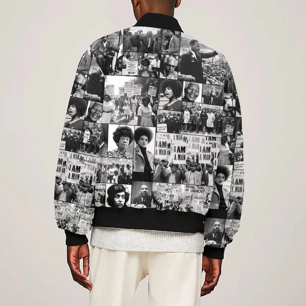 African Bomber Jacket Black Power Images DT02