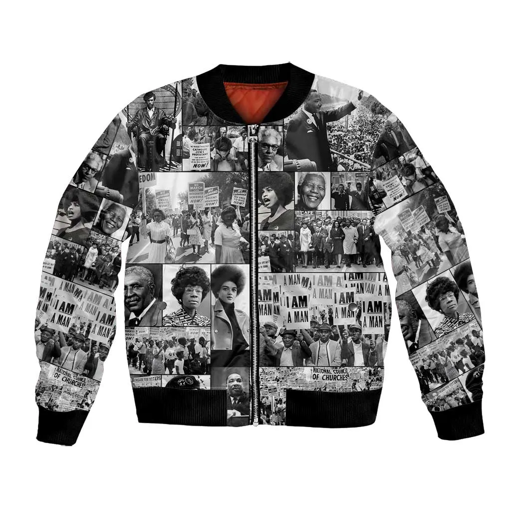 African Bomber Jacket Black Power Images DT02