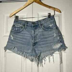 Agolde Cotton Cut Off Jeans Short 28