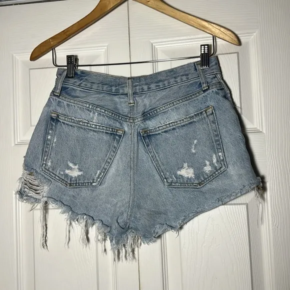 Agolde Cotton Cut Off Jeans Short 28