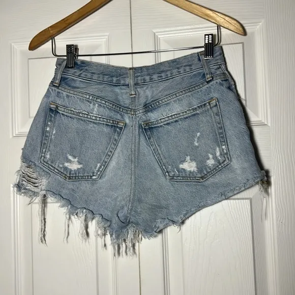 Agolde Cotton Cut Off Jeans Short 28