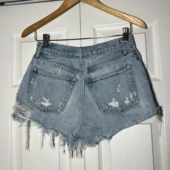 Agolde Cotton Cut Off Jeans Short 28