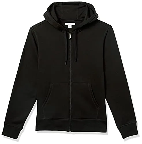 Amazon Essentials Men's Full-Zip Hooded Fleece Sweatshirt in Black