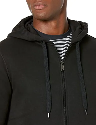 Amazon Essentials Men's Full-Zip Hooded Fleece Sweatshirt in Black