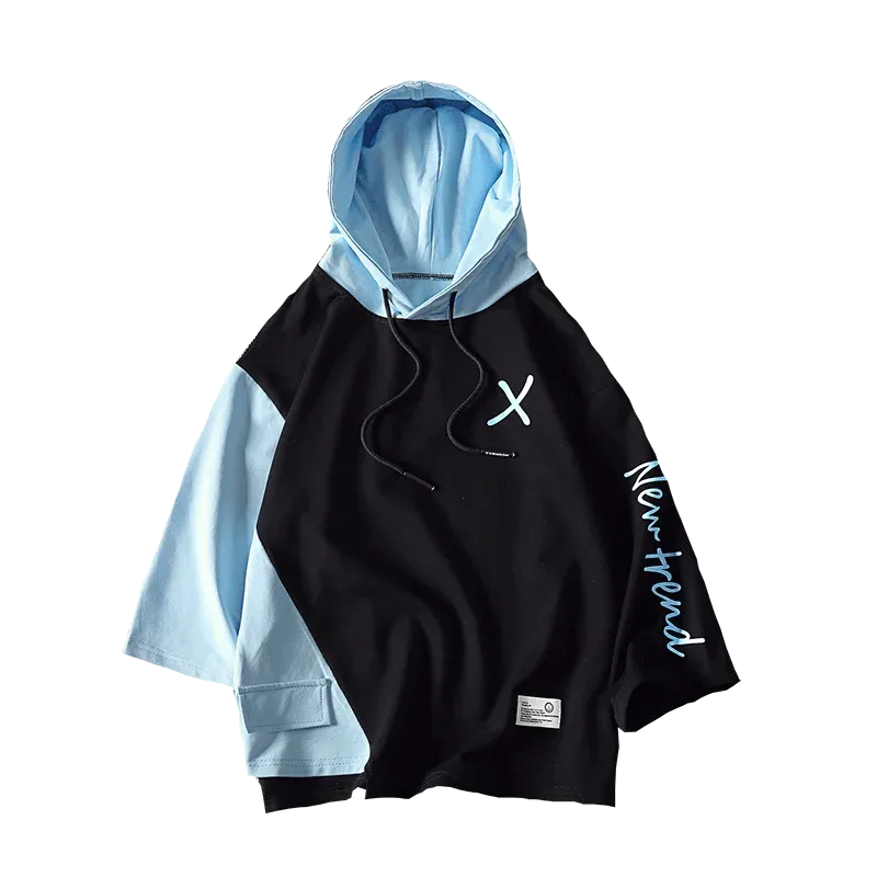 American Retro Hoodies Big X Print
