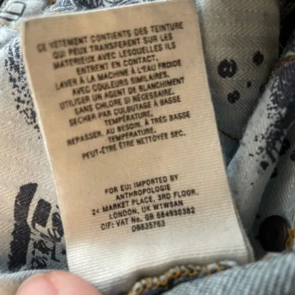 Anthropologie Pilcro &amp; The Letterpress Denim Jeans Size 28