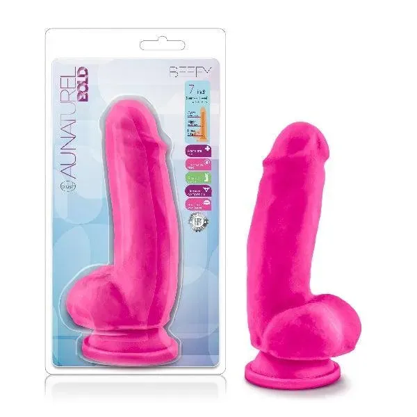 Au Natural Bold Beefy 7in Dildo Pink