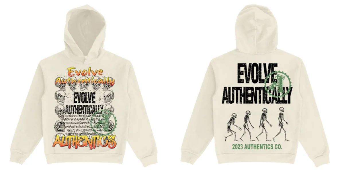 AUTHENTICS EVOLVE HOODIE (CREAM)