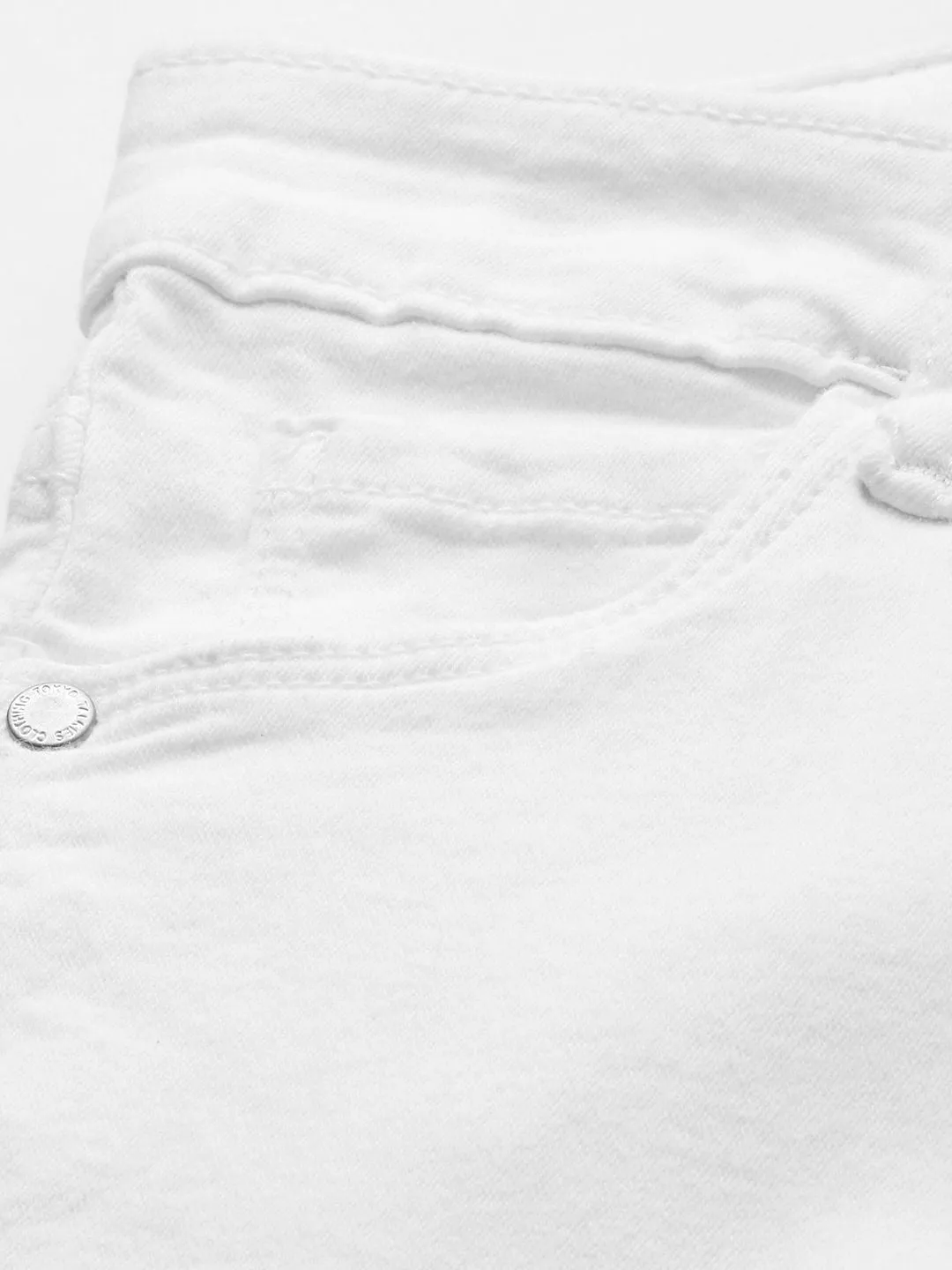 Basics By Tokyo Talkies Women White Super Skinny Fit Mid-Rise Clean Look Jeans