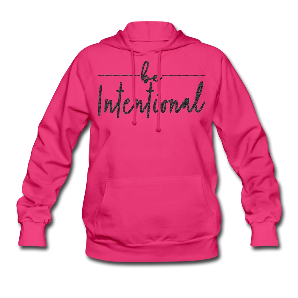 Be Intentional Black Glitter Women's Hoodie
