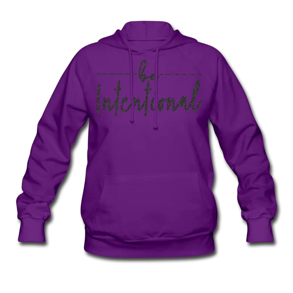 Be Intentional Black Glitter Women's Hoodie