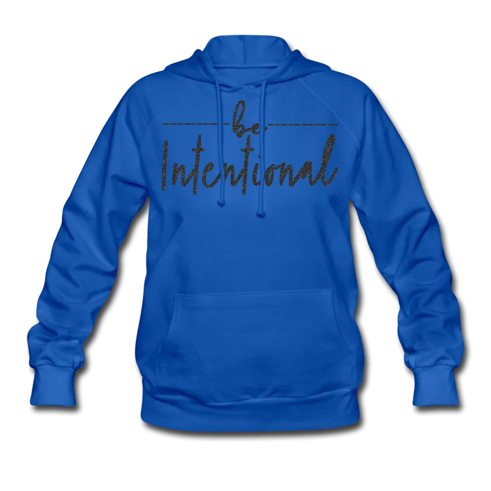 Be Intentional Black Glitter Women's Hoodie