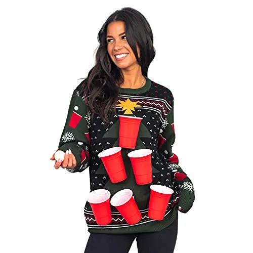 Beer Pong 3D Ugly Christmas Sweater