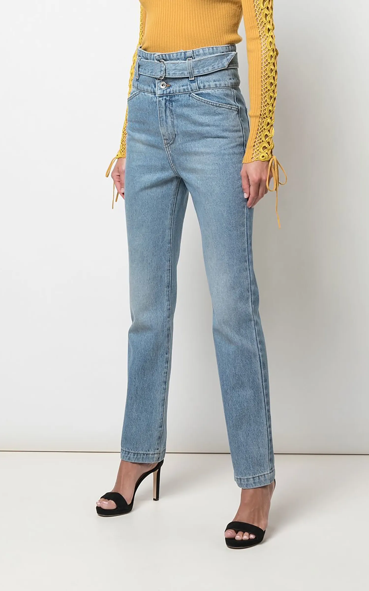 Belted High Waisted Jeans
